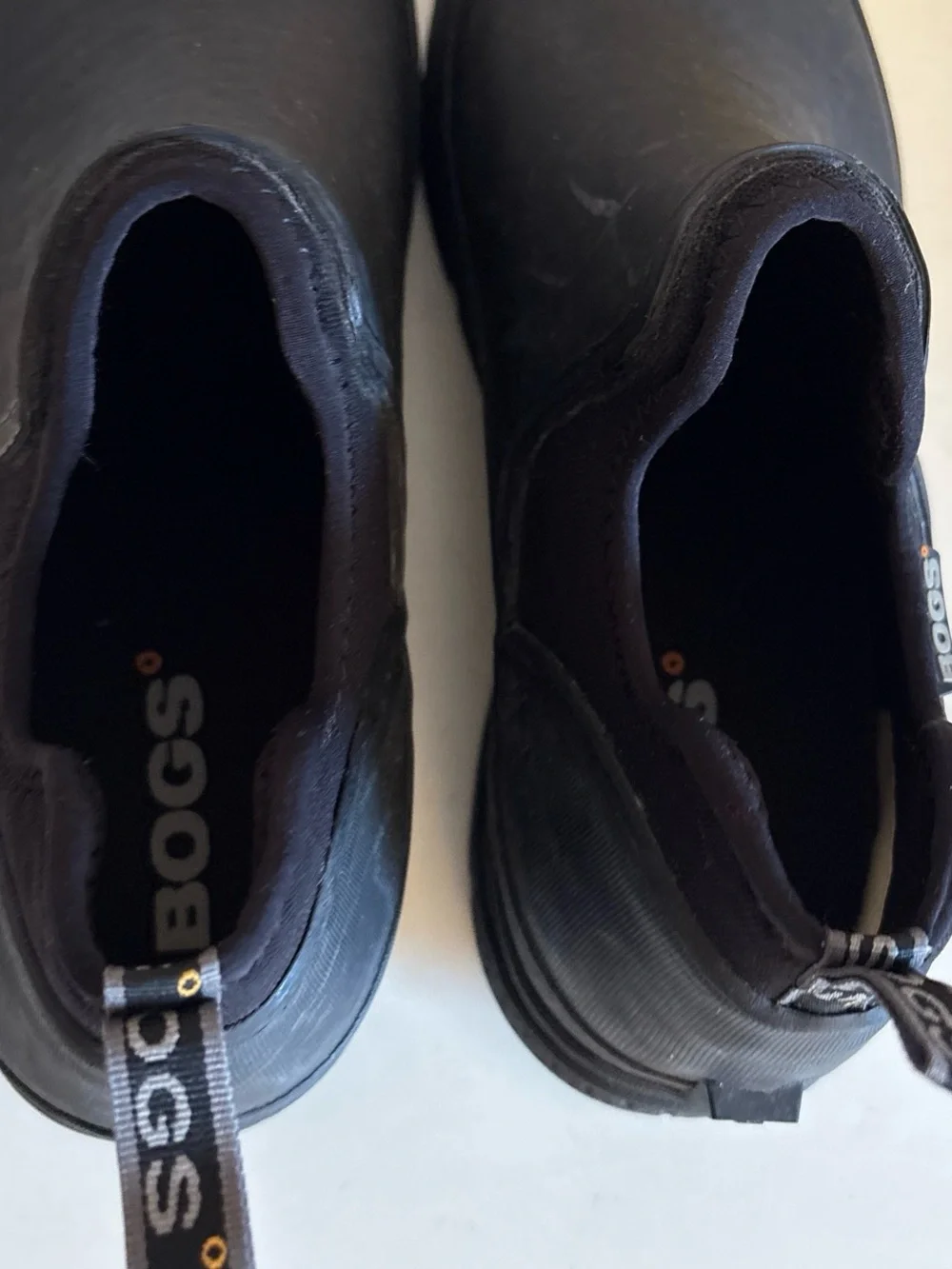 BOGS Men’s Waterproof Black Slip-On Work Shoe 13 USA